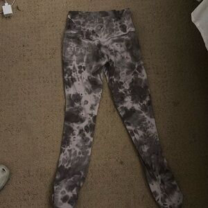LULULEMON align pink and gray tie dye leggings